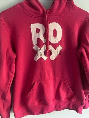 Roxy Australia Bright Pink Logo Pullover Hoodie